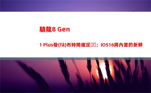 驍龍8 Gen 1 Plus發(fā)布時間確定；iOS16將內置的新鮮蘋果APP？